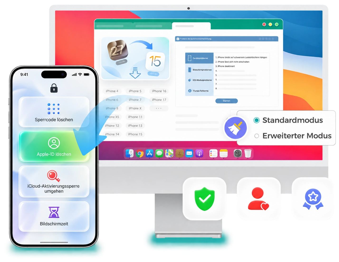 Passvers Produkte f&uuml;r iPhone-Entsperrung und iOS-Systemreparatur