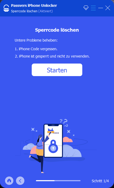 Best&auml;tigen zum Entsperren von Sperrcode