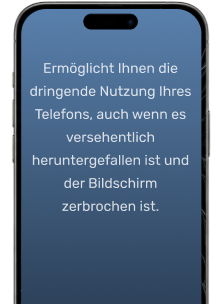 Bei einem kaputten iPhone-Bildschirm schnell wieder auf das Ger&auml;t zugreifen.
