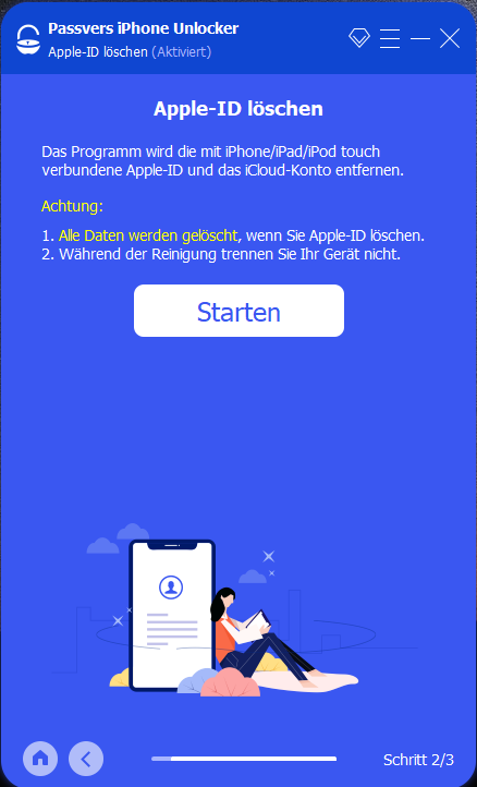 Die Anweisungen befolgen, um das Entfernen zu best&auml;tigen