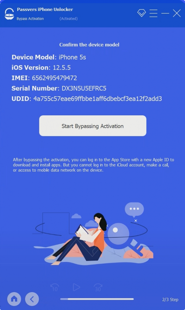 Start to bypass and get your device unlocke