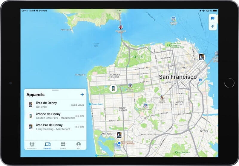 Application Localiser sur iPad