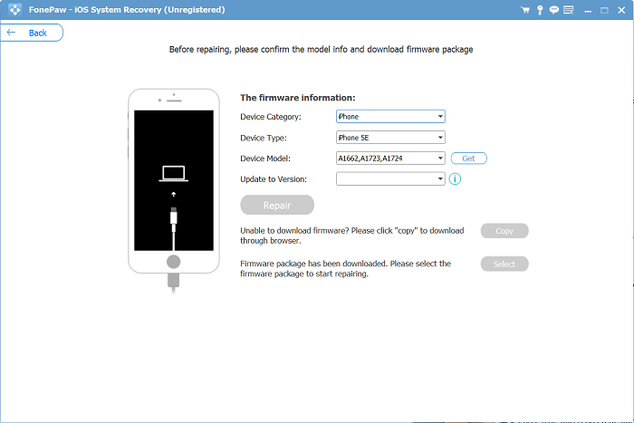 Choose Device Info