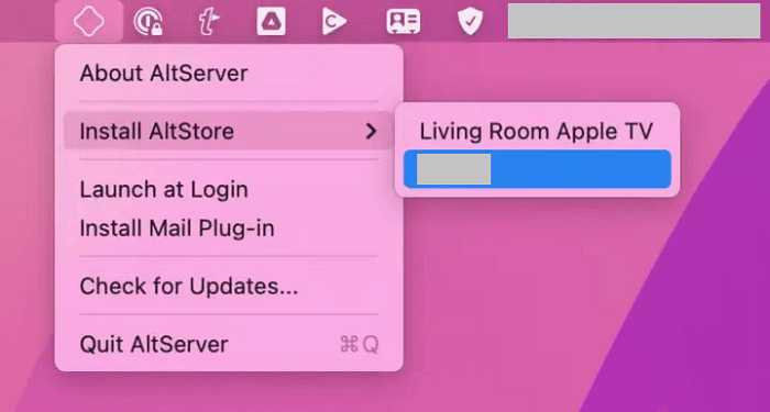Install AltStore iPhone Mac Menu