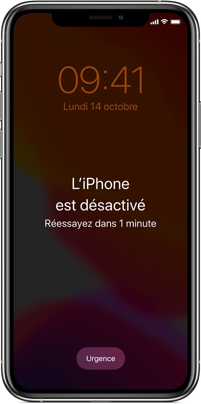 iPhone est désactivé