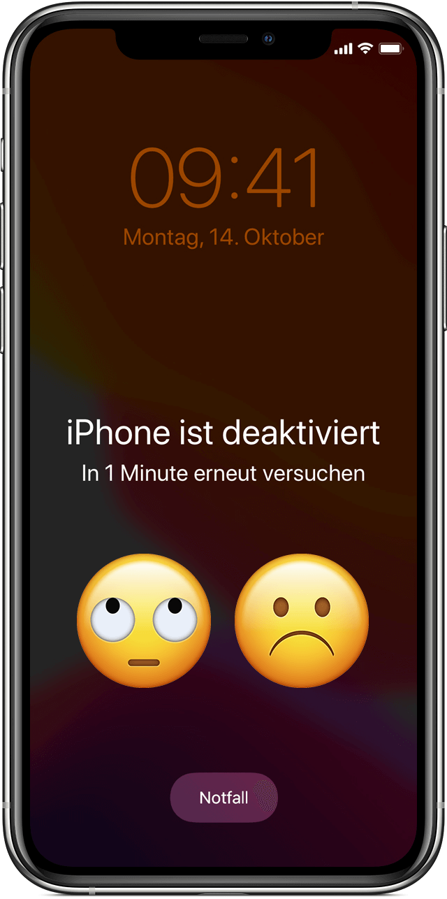 iPhone ist deaktiviert