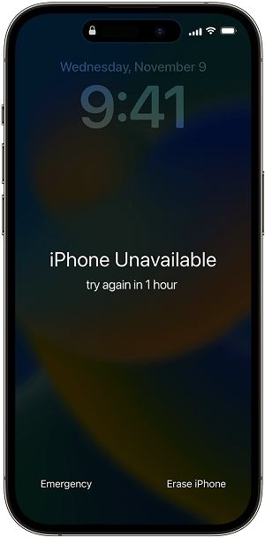 Erase iPhone to Unlock Disabled Device