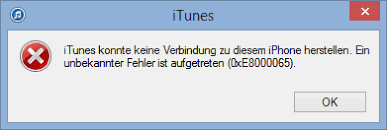 iTunes Fehler 0xe8000015