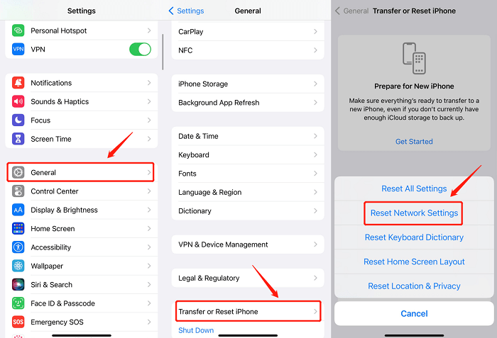 Reset Network Settings