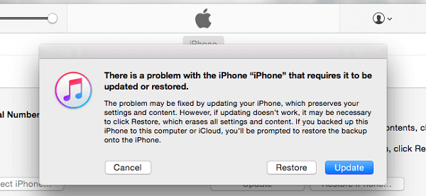 Restore iPhone from Recovery Mode