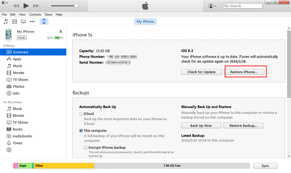 Put iPhone to Recovery Mode to Fix iTunes Disconnection