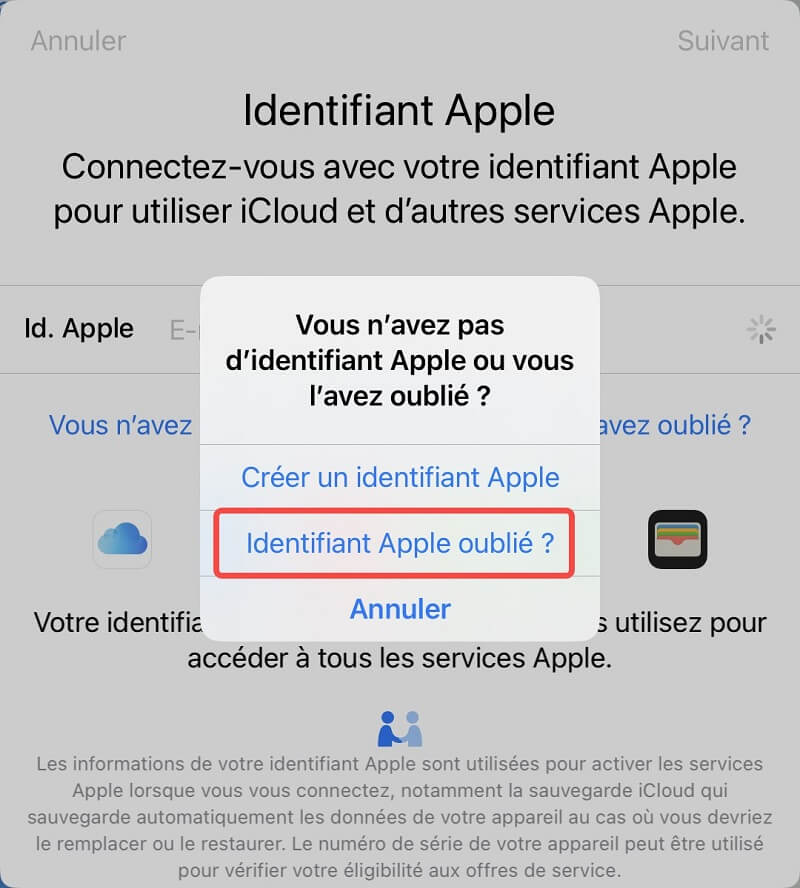 Retrouver le compte Apple sur iPhone