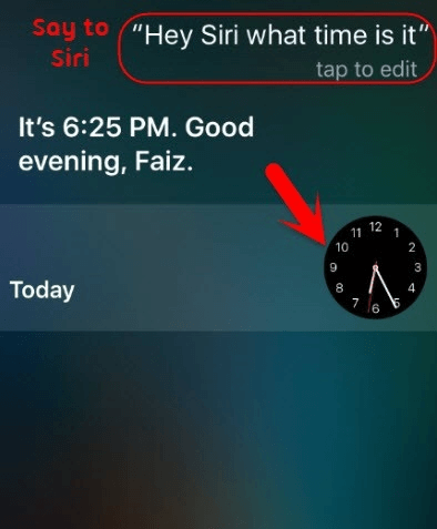 „Siri, Wie spät ist es“ fragen