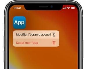 Supprimer une application iPhone
