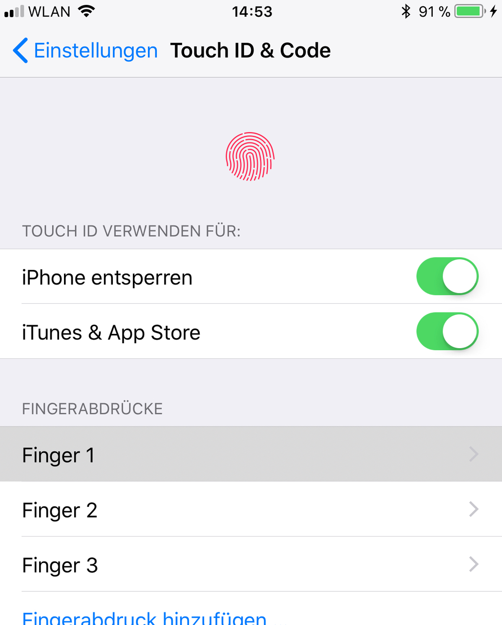Touch ID Code iPhone