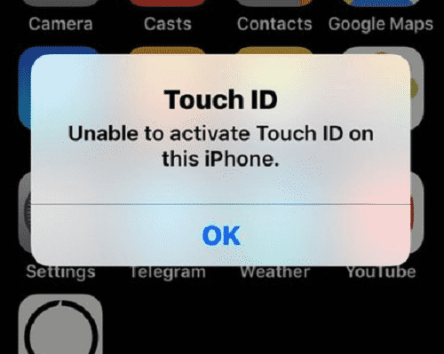 Unable To Activate Touch ID on This iPhone