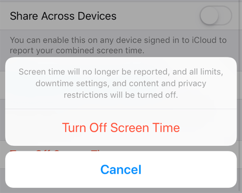 Accept the Turn Off Prompt