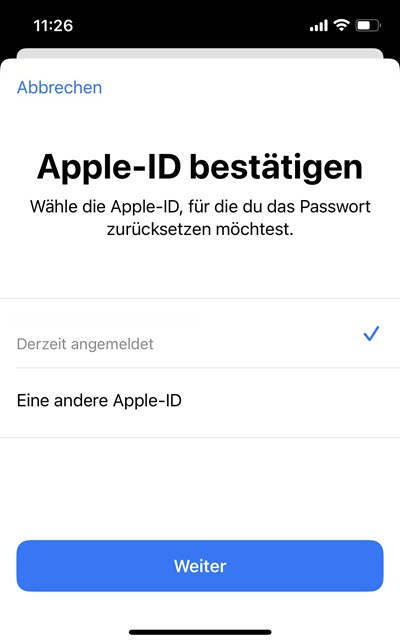 Apple-ID bestädigen