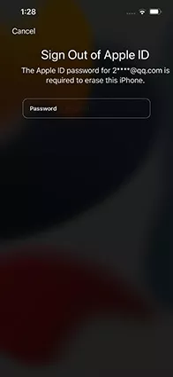 Apple-ID Passwort eingeben
