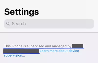 Check if iPhone is Undered Remote Management