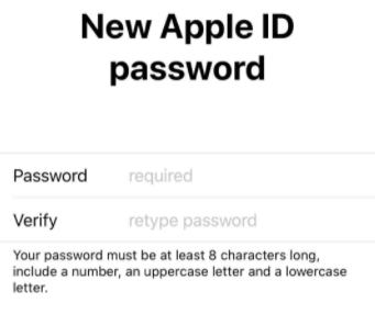 Create New Apple ID Password