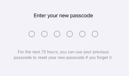 Create your New Passcode