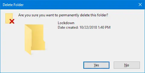Delete and Reset Lockdown Folder on Windows