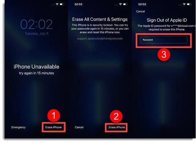 Erase iPhone to Unlock iPhone if Forgot Passcode