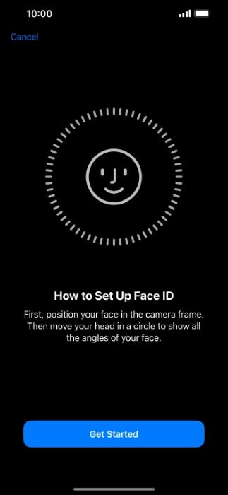 Get Started to Set Up Face ID