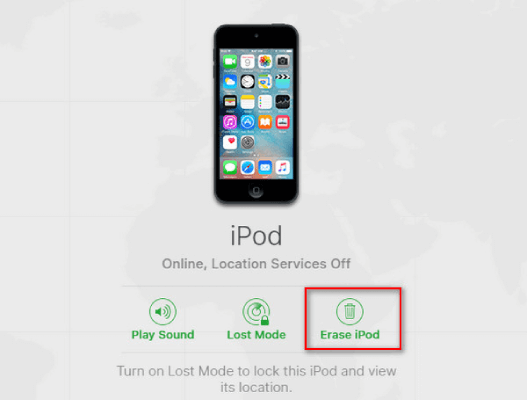 iCloud Erase iPod