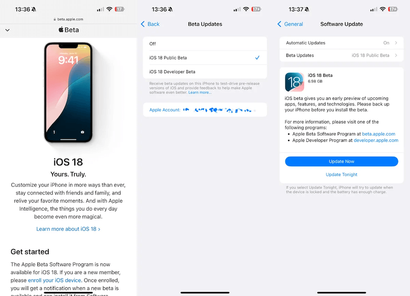 Install iOS 18 Beta Version