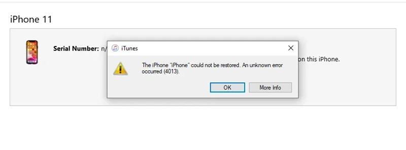 iPhone Cannot Restore with iTunes