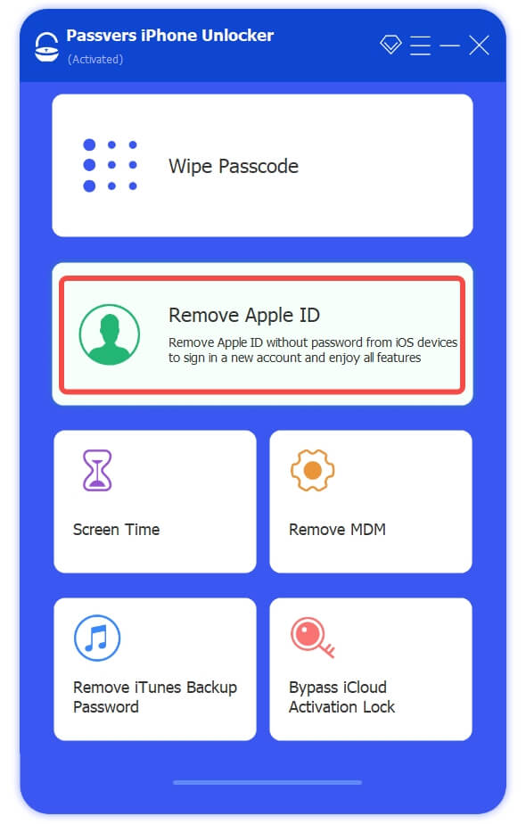 Select Remove Apple ID 