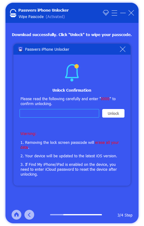 Authorize 0000 to Unlock iPhone