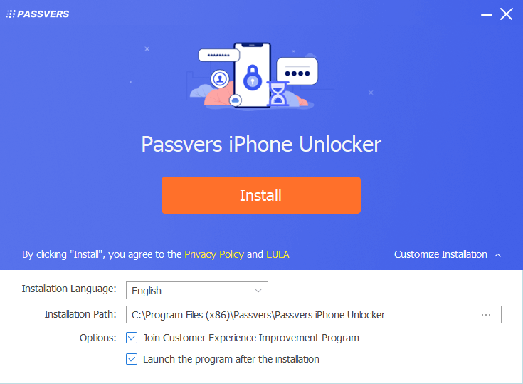 Passvers iPhone Unlocker Installation