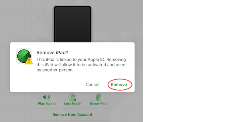 Remove iPad from Account