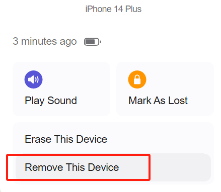 Remove This Device in iCloud