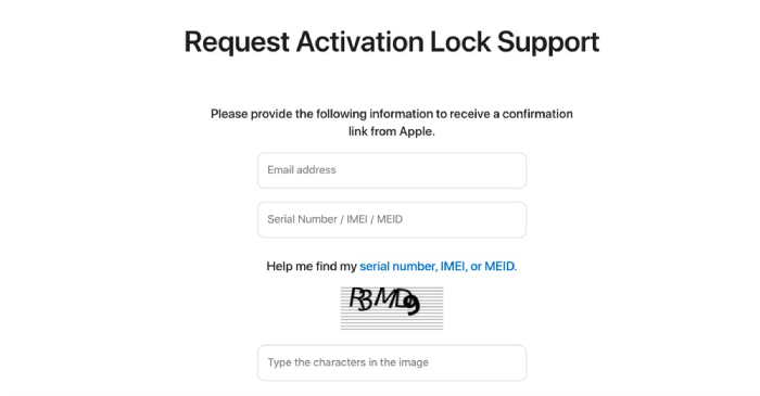 Request Activation Lock Support