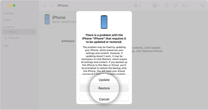 Unlock iPhone without Passcode via iTunes