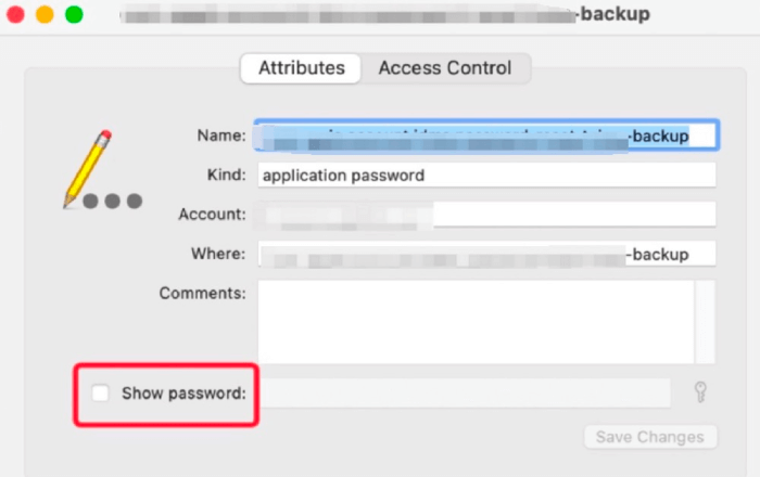 Show Password in Mac Keychain