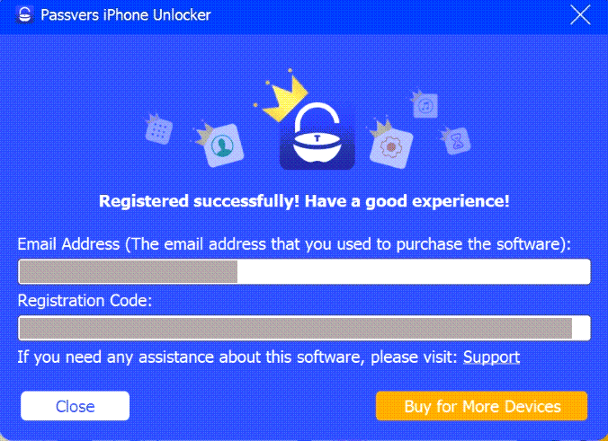 Successfully Get Registration Code