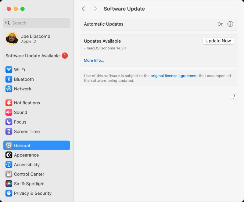 Update MacOS to the Latest Version